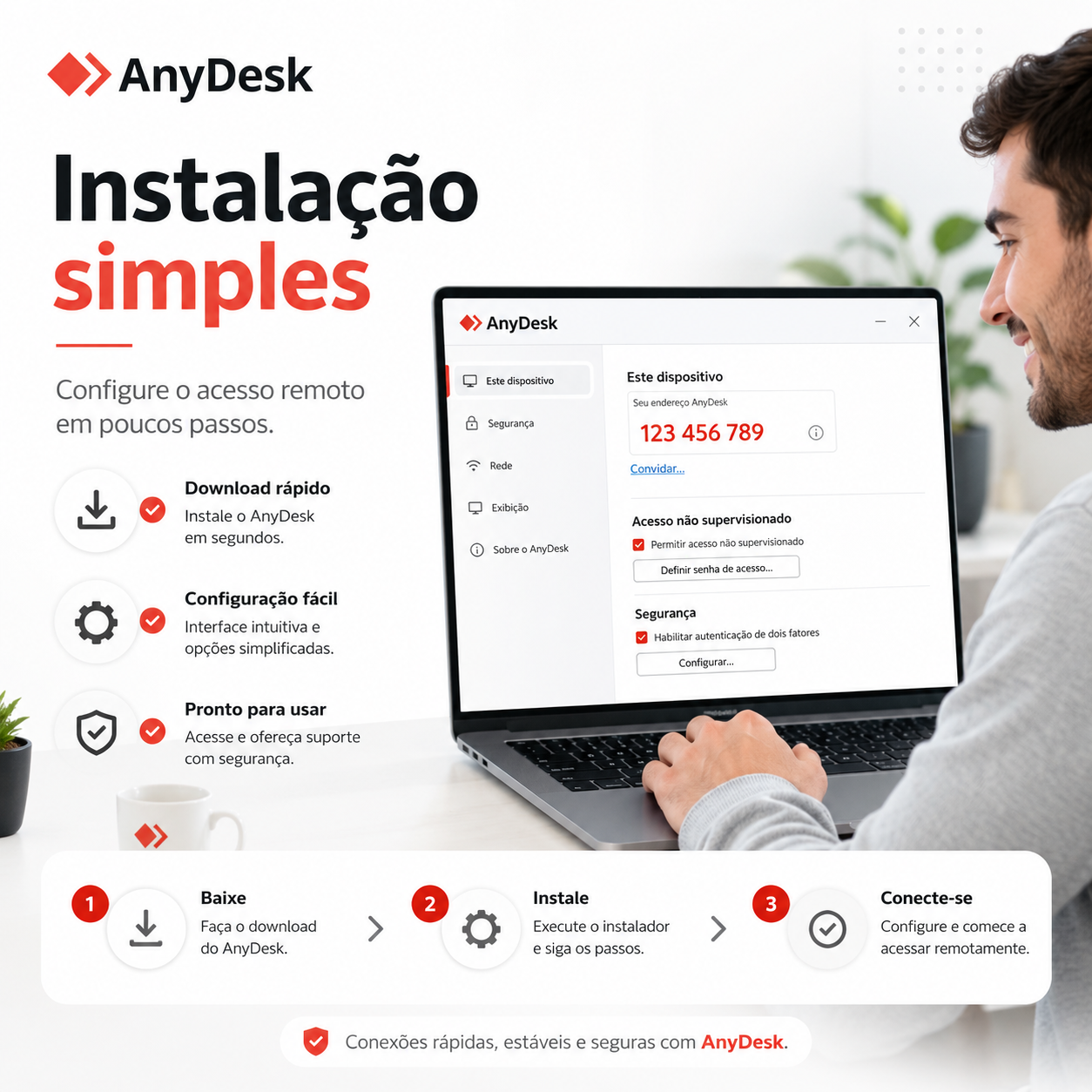 AnyDesk em modo portátil sem instalação