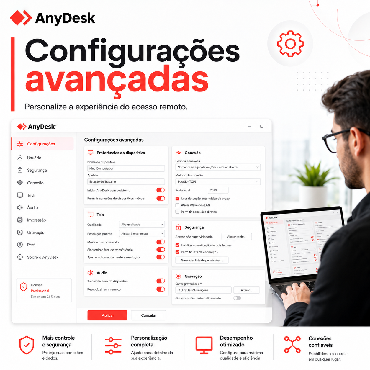 Remoção e desinstalação do AnyDesk
